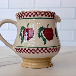 Cream Pitcher with Red Apple Design